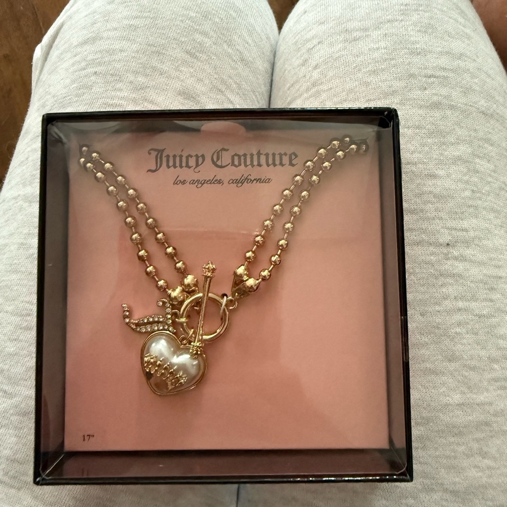 Juicy Couture Gold and Silver Heart Necklace